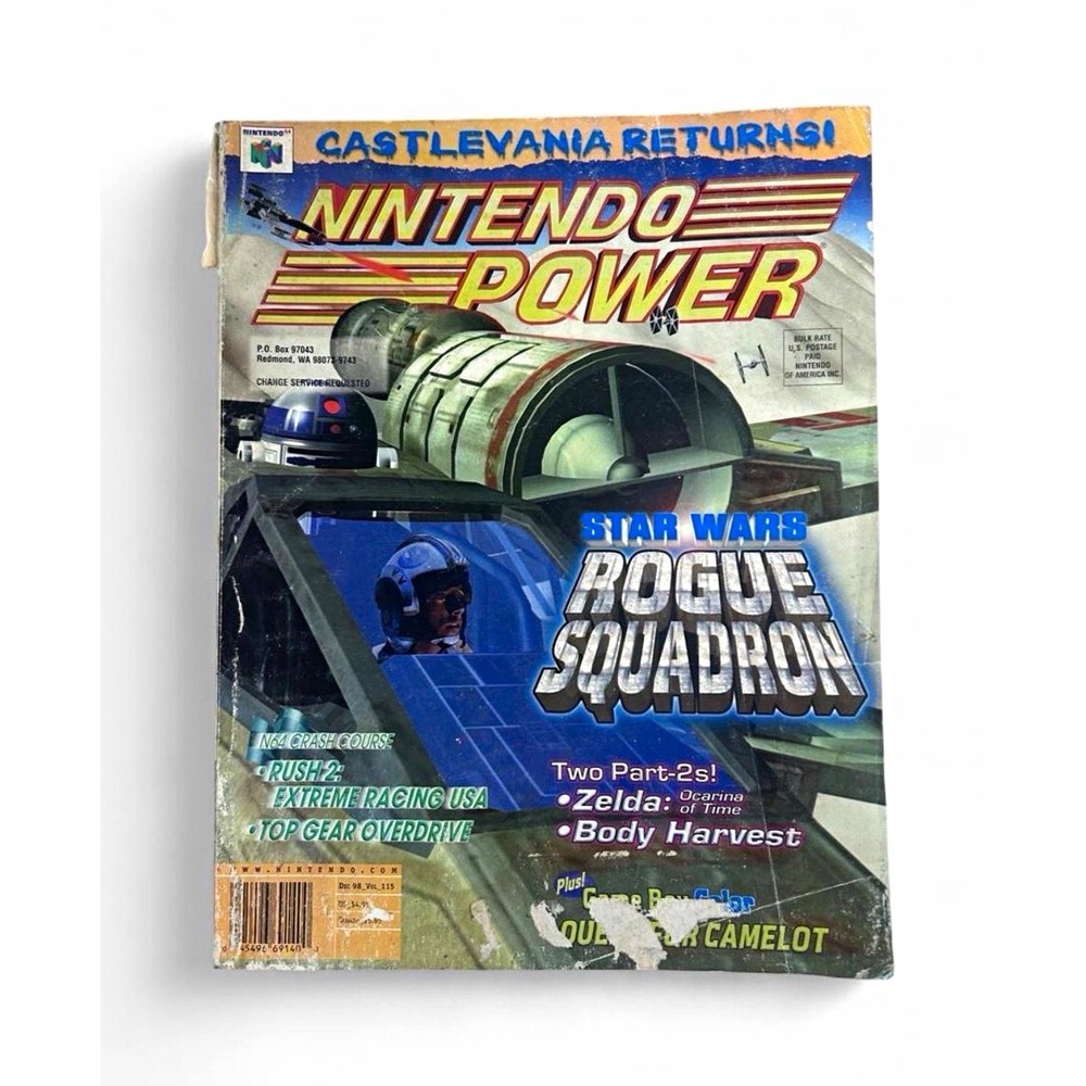 Nintendo Power Vol 115 Dec 1998 Star Wars Rogue Squadron Zelda BattleTanx Poster